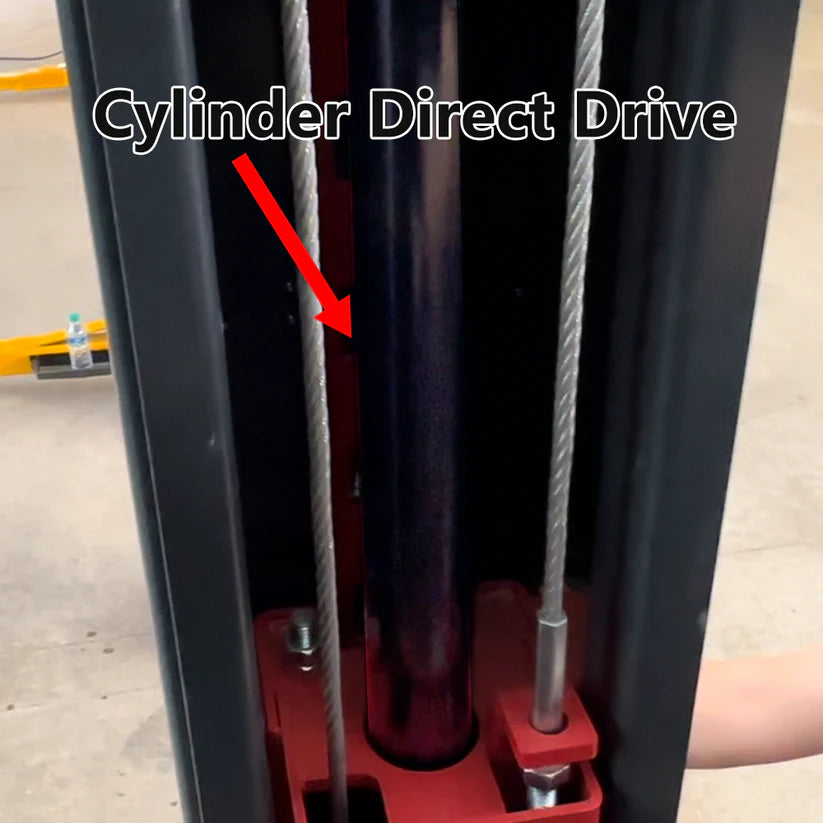 KATOOL KT-AS110D 11,000lb 2-Post Asymmetrical Clearfloor Lift Single Release