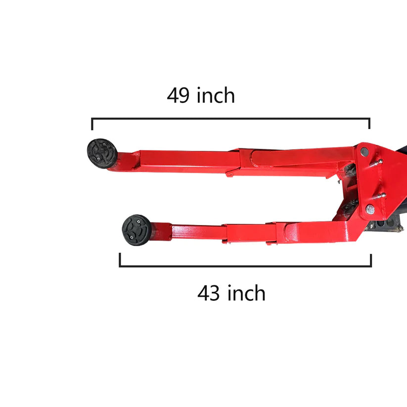KATOOL KT-AS110D 11,000lb 2-Post Asymmetrical Clearfloor Lift Single Release