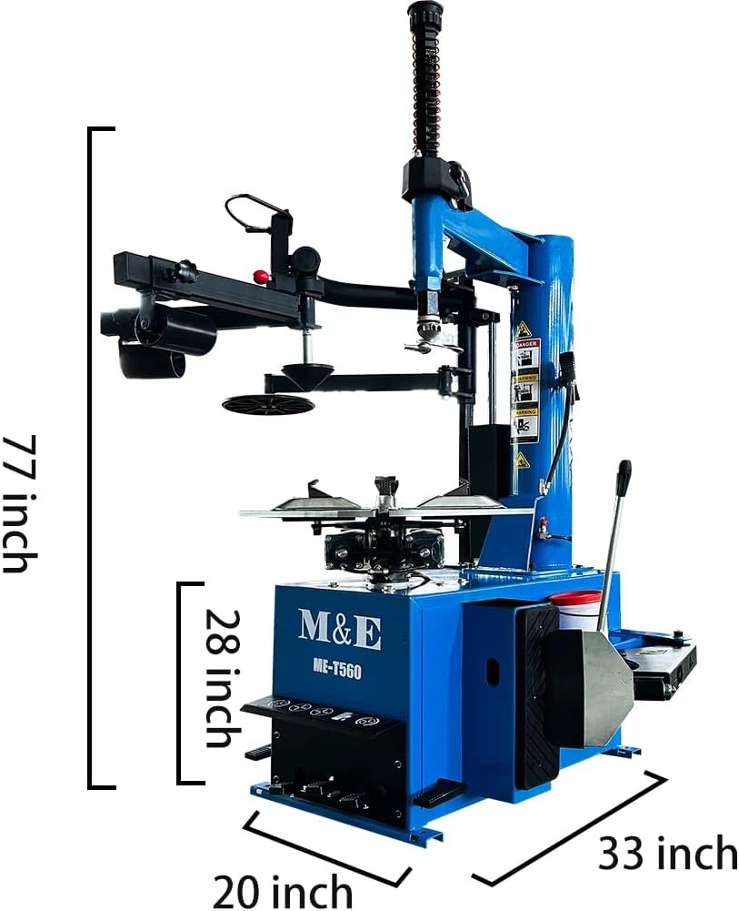 ME-T560 Tire Changer Machine with Auxiliary Arm 24" Turn Table 2.0HP Bead Blaster and ME-B620T Wheel Balancer Machine Tire Repair Wheel Changers Combo (ME-T560 & ME-B620T)