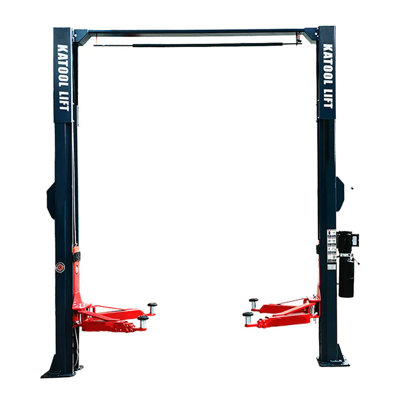 KATOOL KT-AS110D 11,000lb 2-Post Asymmetrical Clearfloor Lift Single Release