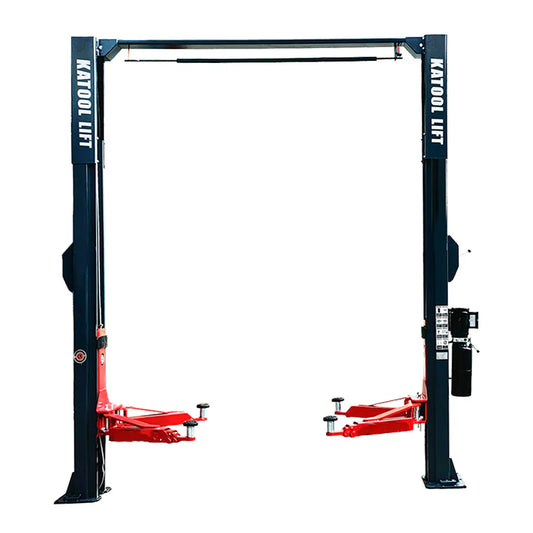 KATOOL KT-AS110D 11,000lb 2-Post Asymmetrical Clearfloor Lift Single Release