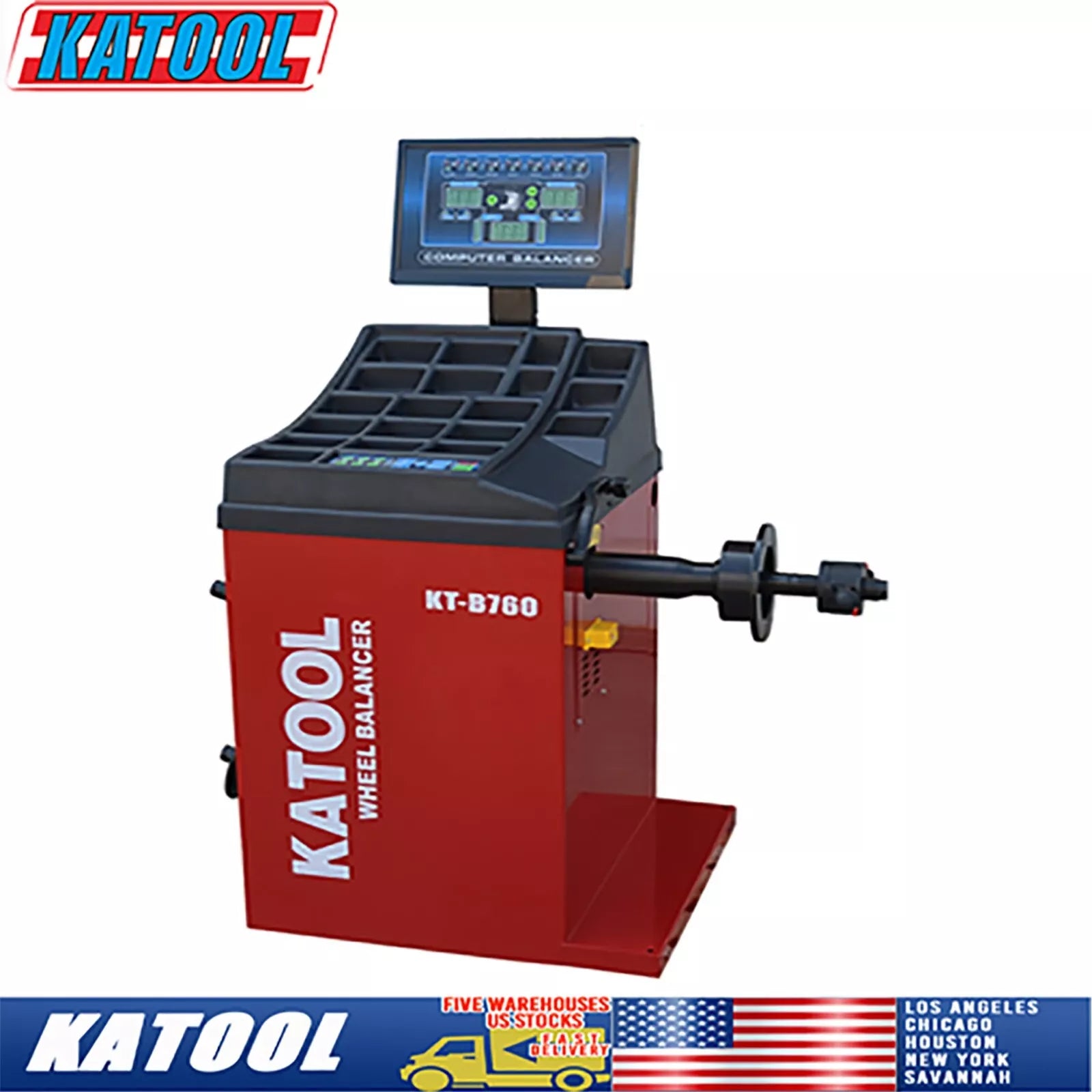 KATOOL KT-B760 Tire Wheel Balancer – Automotive Repair Equipment for Tire Shops & Garages