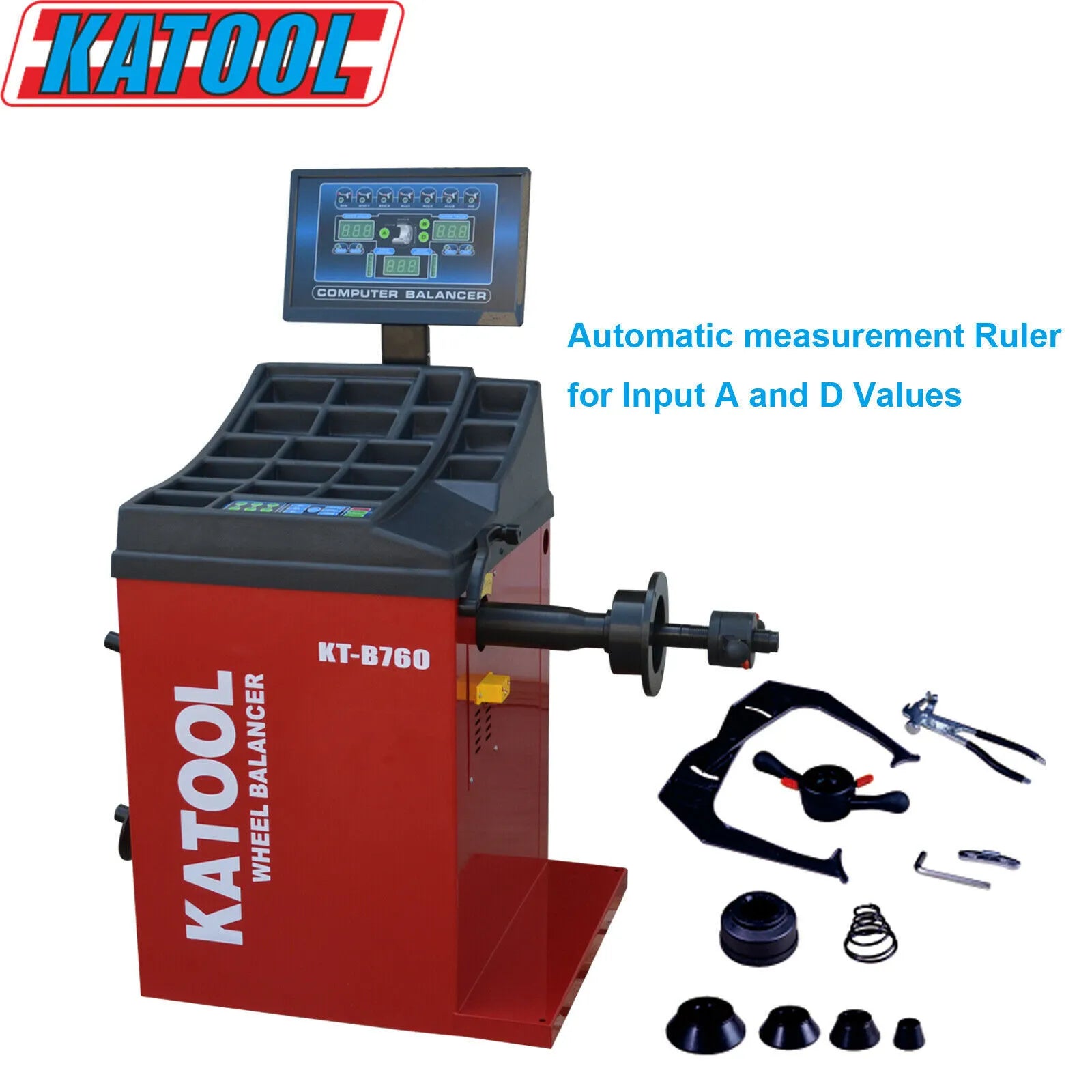 KATOOL KT-B760 Tire Wheel Balancer – Automotive Repair Equipment for Tire Shops & Garages
