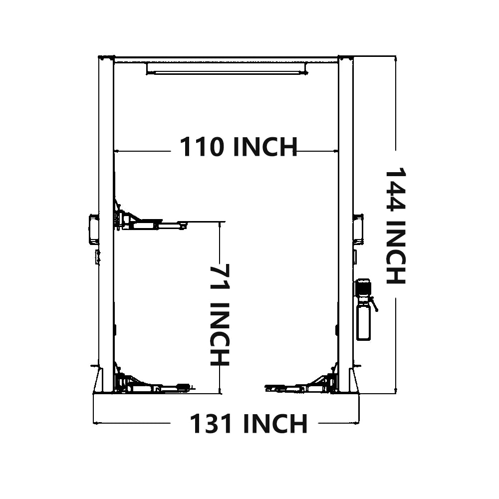 KATOOL KT-AM120SD 4.0HP 12000lbs Single Point Lock 2 Post Lift 220V Car Lift Auto Lift