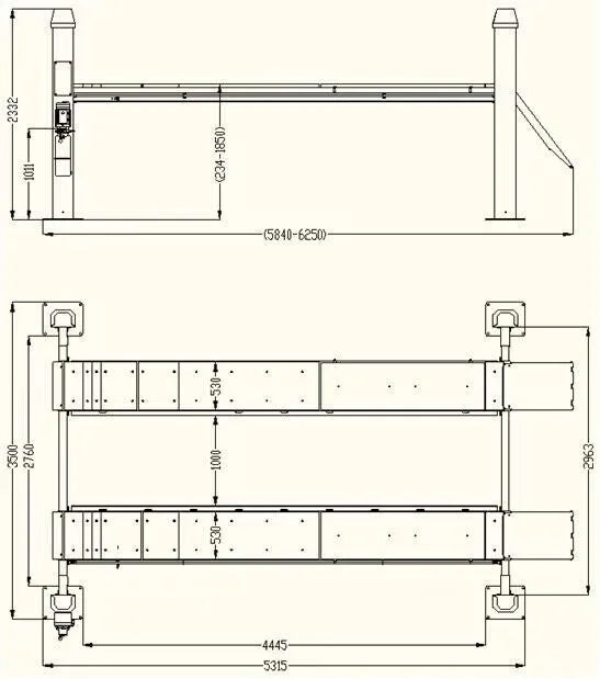 KT-4H150 Heavy Duty 4-Post Alignment Lift 15,000lbs. Rolling Jack Included *Warehouse Pickup ONLY*