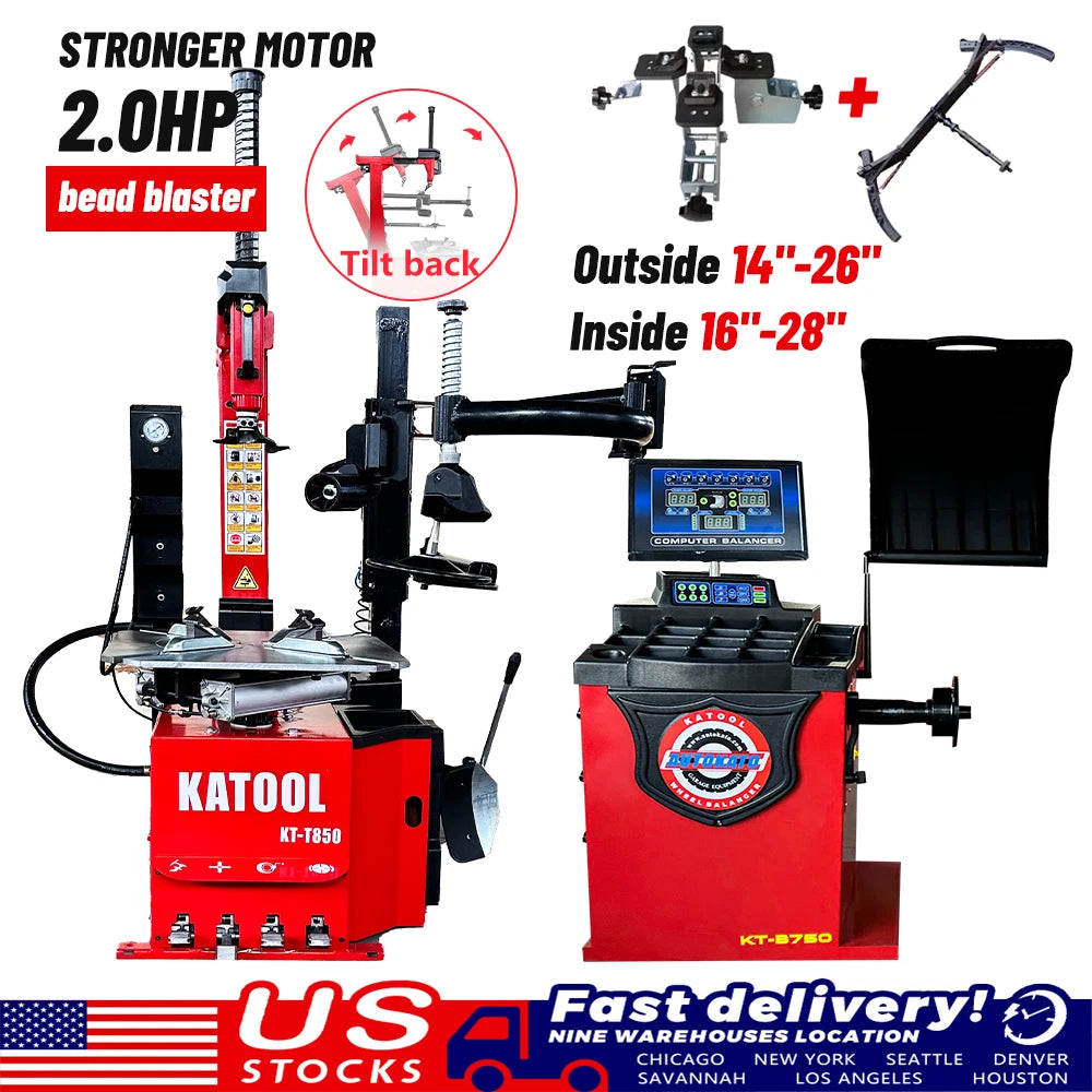 Combo 9: Tire Changer KT-T850 & Wheel Balancer KT-B750