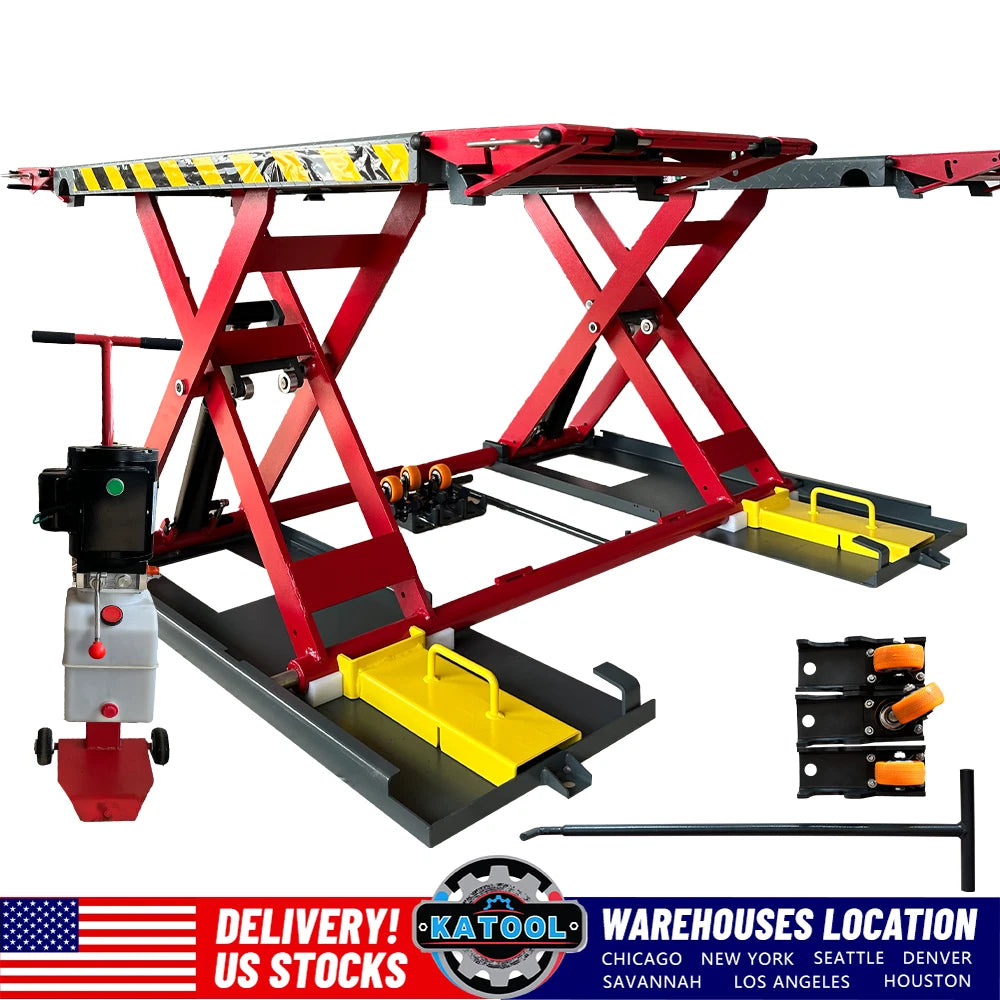 X77 Portable Hydraulic Scissor Car Lift Mid-position Movable Car Lift Equipment