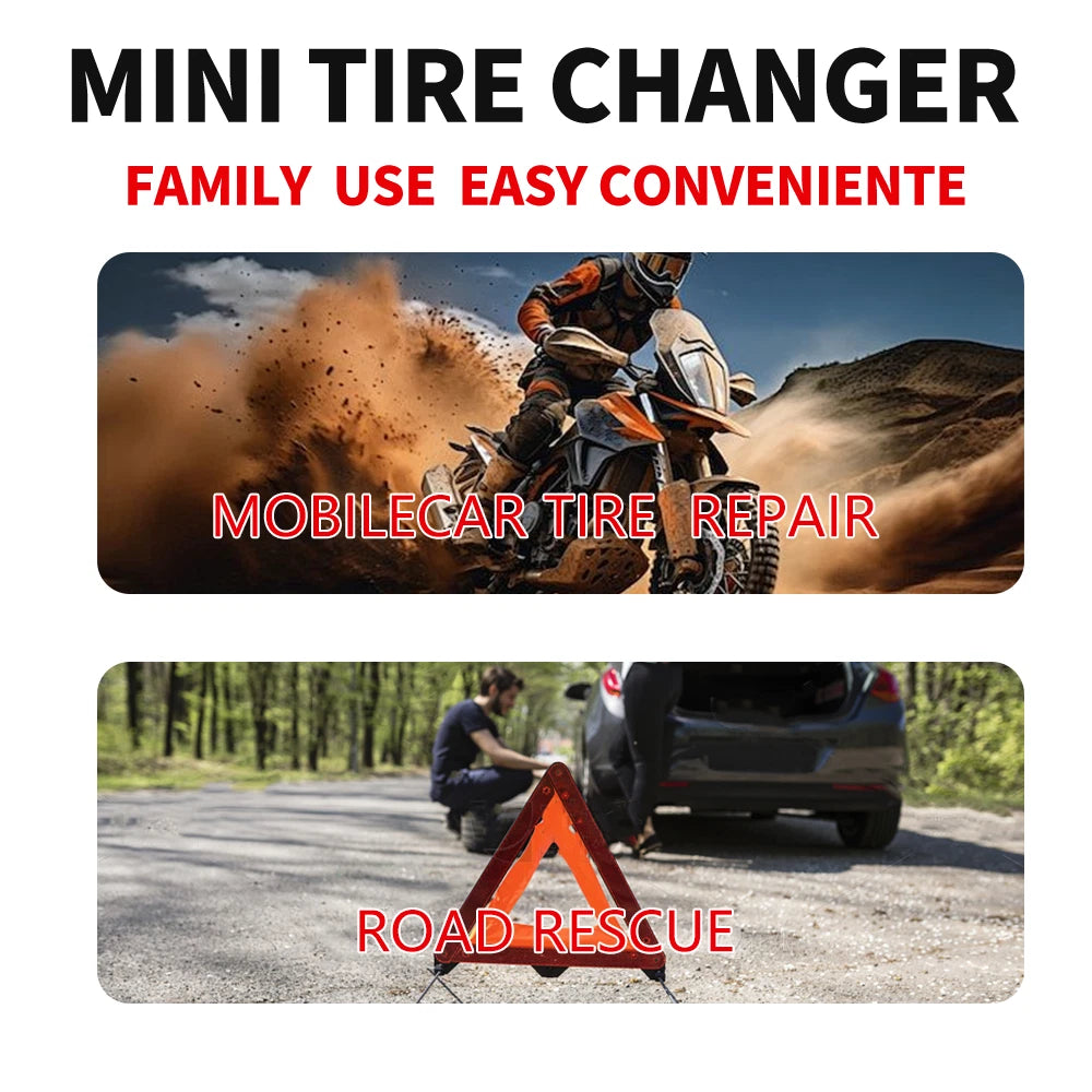 KATOOL KT-1030P Mini Tire Changer Machine 10-21 Inch for Road Rescue