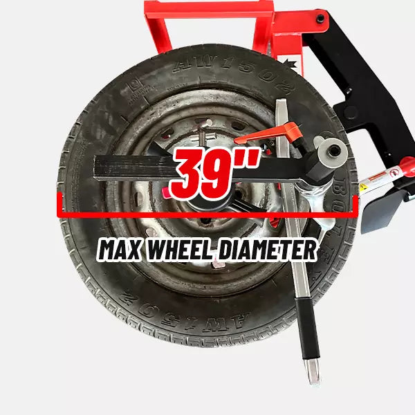 KT2002 Mini Tire Changer Machine 39 Inch Air Bead Breaker No Anchor Portability Fit for Road Rescue, Mobile Car Repair